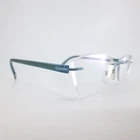 Silhouette 4406 6056 Teal Blue Rimless Eyeglasses Frames 53-17-135 Austria Pre-owned. Price: $59.99.