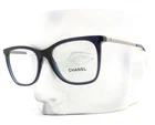 Chanel Eyeglasses 3379 508 Transparent Blue Gunmetal 52-17-140 W/pouch New. Price: $275.00.