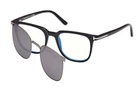 Tom Ford FT5916 001 Shiny Black /clear Square Men's Eyeglasses With Clip-on New. Price: $488.59.