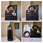 $6200 Lady Dior Black Patent Gold Hardware Small Bag Pre-owned. Price: $3495.00.