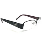 Dereon DOV509 001 Eyeglasses Frames Black Purple Rectangular Half Rim 53-20-140 New. Price: $23.27.