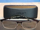 New Men's Cruz Eyeglass Frame 405 Choco Titanium Semi-rimless 56-18-145. Price: $69.95.