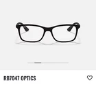Ray-ban Rb 7047 2000 Black Rectangle Eyeglasses 54-17-140 Women Frames Only Pre-owned. Price: $35.00.