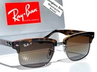 New Ray Ban Clubmaster Demi Gloss Havana Polarized Brown Sunglass RB4190 878/M2. Price: $148.88.