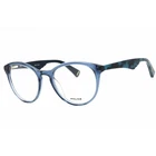 Police Women's Eyeglasses Shiny Transparent Blue Acetate Round Frame VPL764 0955 New. Price: $59.18.