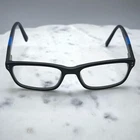 Nike 7237 011 Black Blue Full Rim Rectangle Eyeglasses Frames Only 52-17-140 Pre-owned. Price: $33.99.