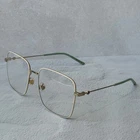 New Gucci GG0445O Gold Metal Oversized Square Frames. Price: $239.00.