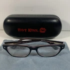 Hot Kiss HK10 Eyeglasses Women's Frame Only Purple W/ Cheetah Print Arms + Case Pre-owned. Price: $9.99.
