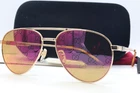 Gucci Gg 1679S 002 Aviator Mammogram Gold Sunglasses Pink Lenses New!. Price: $313.15.