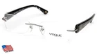 New Vogue 3768-B 548 Silver Eyeglasses Frame 50-17-135MM B30MM. Price: $74.99.