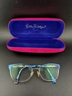 Lilly Pulitzer Kira Eyeglasses Women's Teal Tin For Prescription Lenses W/case Pre-owned. Price: $50.50.