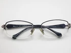 Womens Diva 5355 Gold And Grey Half Rim Eyeglass Frame With Crystal, 52-15-122 Pre-owned. Price: $42.89.