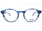 New Ray Ban RB2180V 5572 Mens Striped Blue Round Modern Eyeglasses Frames 47/21. Price: $130.19.