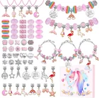 Flasoo Diy Charm Bracelet Making Kit, Jewelry With Unicorn Mermaid Pink New. Price: $21.64.
