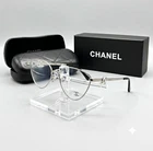 Chanel CH3438 Women Cat Silver Metal Full Rim Eyeglasses Frames 54-16 New. Price: $50.00.