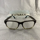 Toms Clarke 10002177 54/19 148 Men Transparent Olive Fade Eyeglass Frames Only Pre-owned. Price: $39.99.