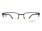 Titanflex Eyeglasses Frames 827062 10/BLK Black Rectangle Half Rim 52-18-140 New. Price: $69.99.