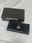 Gucci Long Wallet Black Patent Leather Pre-owned. Price: $149.99.