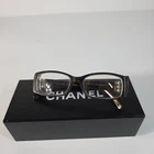 Chanel 3179-H Collection Perle Eyeglasses Frames 1204 Brown 51-16-135 Italy Pre-owned. Price: $179.87.