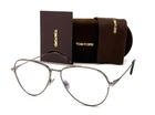 Tom Ford FT5800-B 008 Shiny Palladium / Clear Blue Block 56MM Eyeglasses TF5800 New. Price: $159.45.