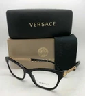 New Versace Rx-able Eyeglasses 3214 GB1 54-16 140 Black & Gold Cat Frames. Price: $299.95.