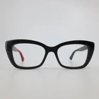 Gucci GG0165O 003 Black Cat Eyeglass Frames Red Green Italy 51-17-140 Pre-owned. Price: $246.98.