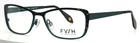 Fysh 3506 Teal Womens Rectangle Full Rim Eyeglasses 53-17-140 B:34 New. Price: $94.99.