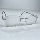 Silhouette Eyeglasses Frames 5227 6053 Pink Silver Rimless ..-17 135 Austria Pre-owned. Price: $39.00.