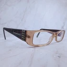 Tiffany & Co Tf 2002-B Peach Brown Woodgrain Crystal Eyeglass Frames Italy 49-15 Pre-owned. Price: $112.49.