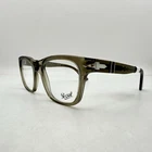Persol Cecil Large Square Full Rim Eyeglasses PO3389 Transparent Brown Pre-owned. Price: $124.99.