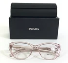 Prada Eyeglasses Frames VPR19W 15J-1O1 Crystal Pink Cat Full Rim 53-17-140 New. Price: $249.99.