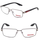 Prada Linea Rossa Eyewear Black Silver Rubber Sport Eyeglasses 57 Mm PS52RV New. Price: $200.75.