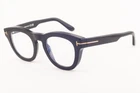 Tom Ford 001 Shiny Black / Blue Block Eyeglasses TF5873-B 49MM New. Price: $279.00.