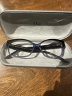 Christian Dior CD3197 Eyeglasses Frame Black Glitter Blue Finish Italy Hard Case Pre-owned. Price: $338.00.