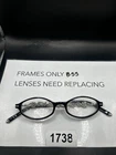 Brighton Alcott Handmade Eyeglasses Frame Only 47-19 Black Oval W/ Silver Detail Pre-owned. Price: $24.99.