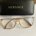 New Versace Eyeglasses Mod. 3274-B 5215 54-16 Transparent Brown Frames &crystals Pre-owned. Price: $159.00.