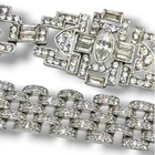 Set Of 2 Kenneth Jay Lane Crystal Art Deco Bracelet & Round Pave Zirconia Chain New. Price: $399.00.