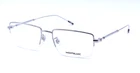 New Montblanc Semi-rimless Eyeglasses MB0113O 001 56-18 150 Shiny Silver Frames. Price: $299.99.