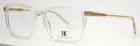 Dicaprio DC184 Crystal Gold Unisex Rectangle Full Rim Eyeglasses 55-18-145 B:43 New. Price: $44.99.