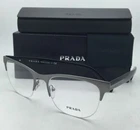 New Prada Eyeglasses Vpr 54R DHG-1O1 53-19 Black & Matte Brushed Gunmetal Frames. Price: $274.95.