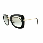 Miu Sunglasses MU07OS KAY0A7 52 In Black Gray Lens Opal Square New. Price: $179.99.