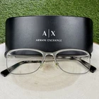 Armani Exchange AX1023 6043 Eyeglasses Silver Half Rim Frames 53-17-140 W/case Pre-owned. Price: $32.00.