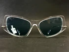 Burberry Sunglasses B4408 3024/80 Clear Silver Cat Eye Frames With Blue Lenses New. Price: $115.19.