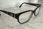 Vista Glamour Eyeglasses Frames 0881 Black Brown Rectangular Full Rim 53-134-36 Pre-owned. Price: $17.00.