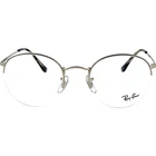 Ray Ban RB3947V Unisex Round Semi Rimless Eyeglass Frame 2501 Silver 51-22 New. Price: $163.96.
