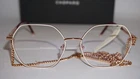 Chopard New Eyeglasses Hexagon White Trim Gold W/chain VCHG27 08MZ 56 16 135. Price: $339.99.