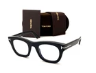 Tom Ford FT5872-B 001 Black / Blue Block 48MM Eyeglasses TF5872 New. Price: $179.45.