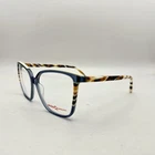 Etnia Barcelona Womens Artemisa Large Square Thin Cat Eyeglasses Blue Zebra New. Price: $122.99.