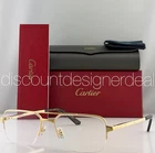 Cartier CT0308O 001 Gold Half-rim Semi-rimless Square Eyeglasses Frames 54MM New. Price: $899.99.