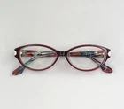 Zenni Women Oval Full Rim Eyeglasses Frames Only 626918 Red Lightweight Pre-owned. Price: $17.00.